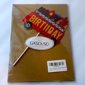 Fire Truck Birthday Cake Pick